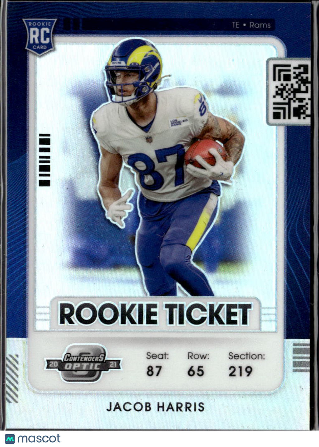 Jacob Harris 2022 Contenders Optic Holo Silver Rookie RC Los Angeles Rams