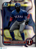 Luisangel Acuña 2022 Bowman Chrome Lava Refractor /399 Texas Rangers