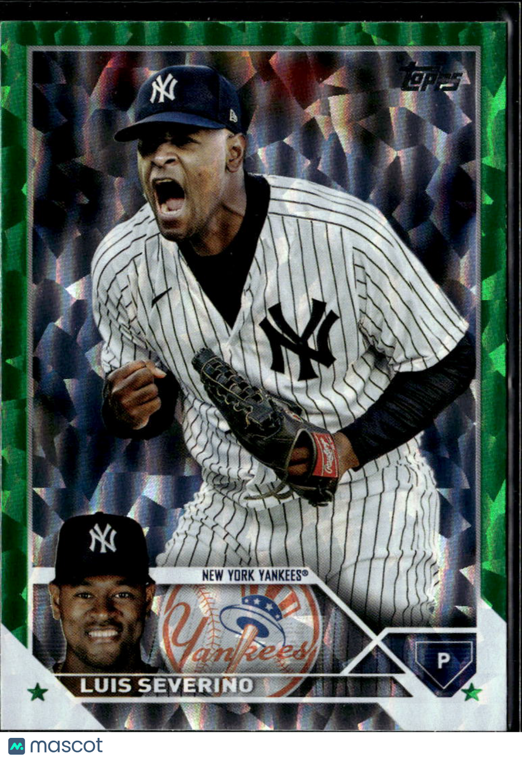 Luis Severino 2023 Topps Green Crackle Foil 336/499 New York Yankees