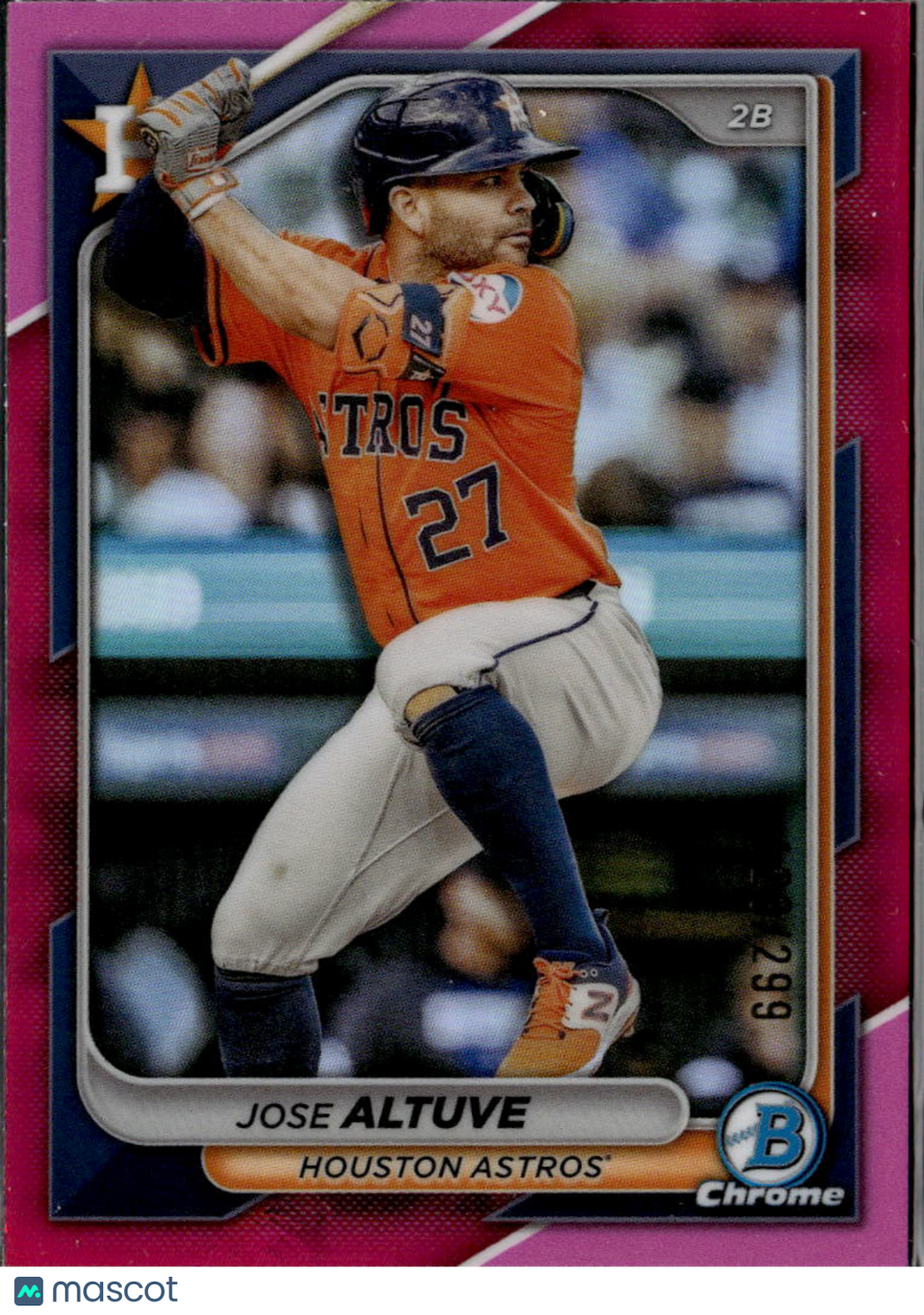 Jose Altuve 2024 Bowman Chrome Fuchsia Refractor /299 Houston Astros