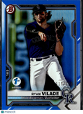 Ryan Vilade 2021 Bowman 1st Edition Blue /150 Colorado Rockies