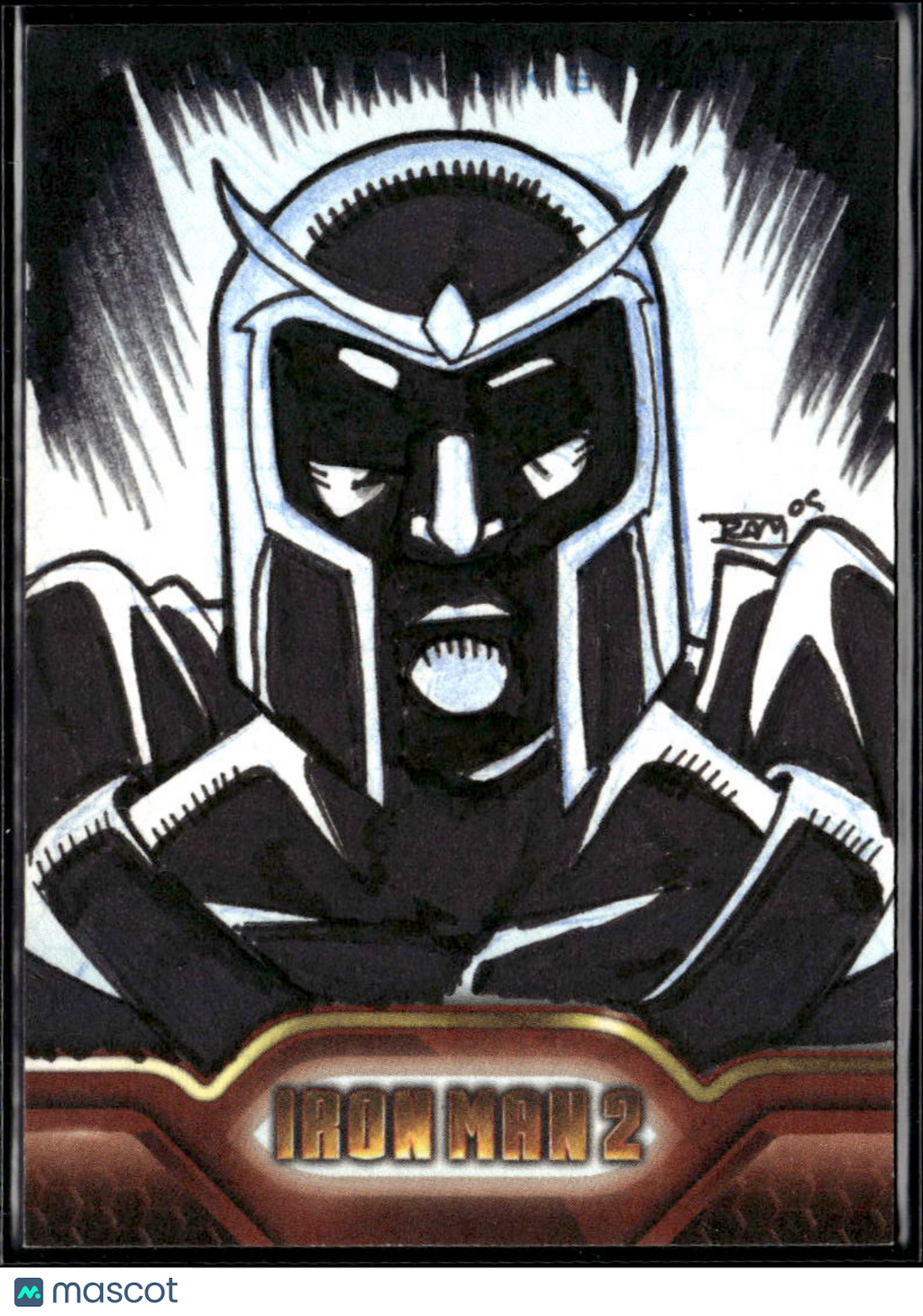 Magneto 2010 Upper Deck Iron Man 2 Sketch Card 1/1 One-of-One