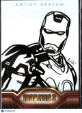 Iron Man 2010 Upper Deck 2 Sketch Card 1/1 One-of-One