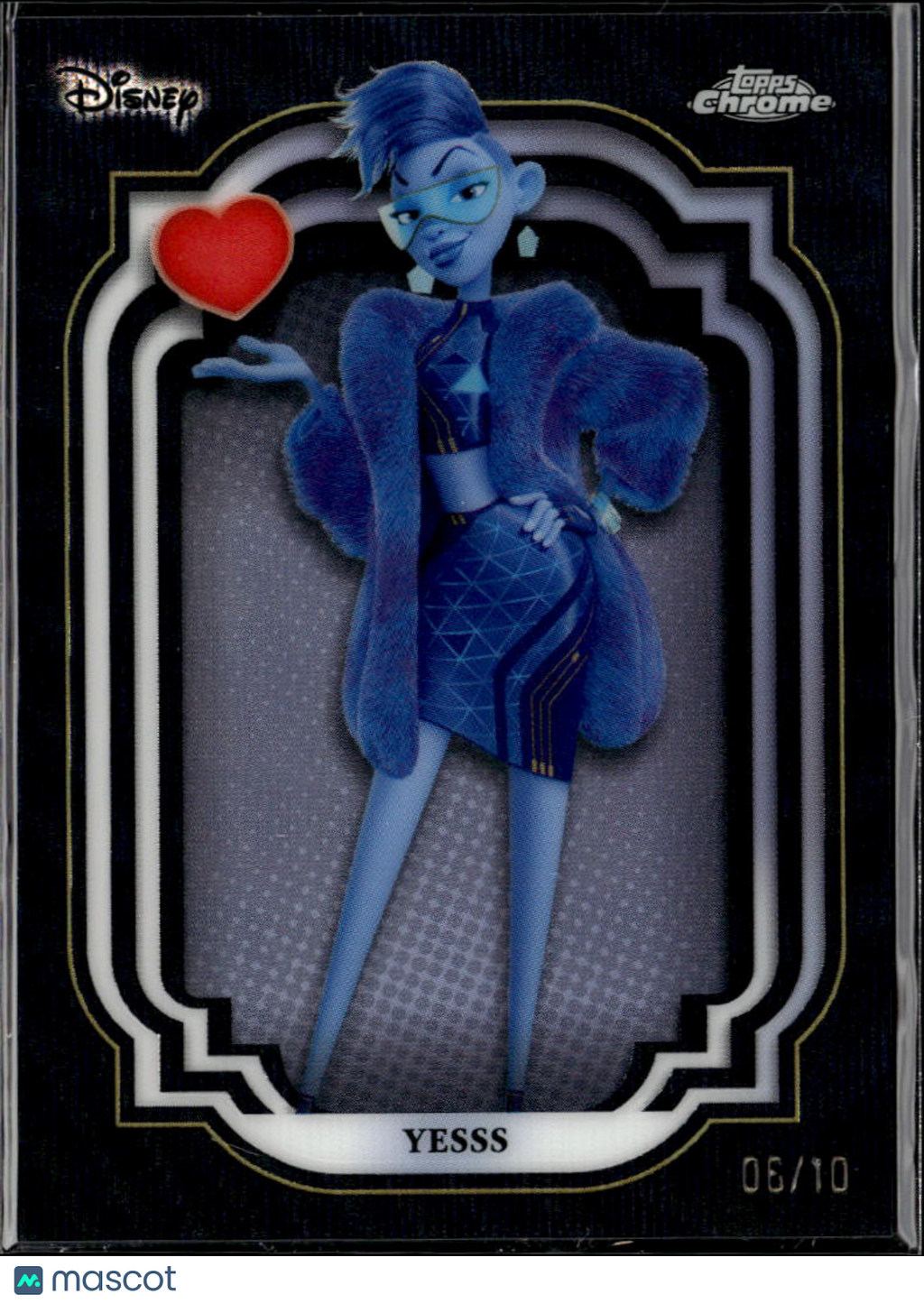 Yesss 2024 Topps Chrome Disney Black Wave Refractor 6/10 #150
