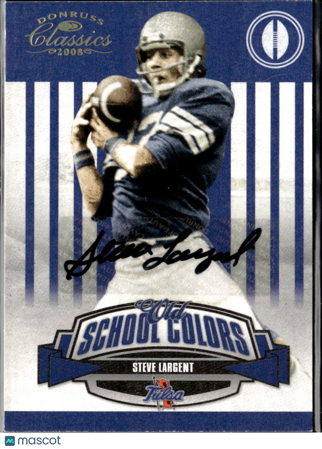 Steve Largent 2008 Classics School Colors Auto Autograph 22/25 Tulsa Seahawks