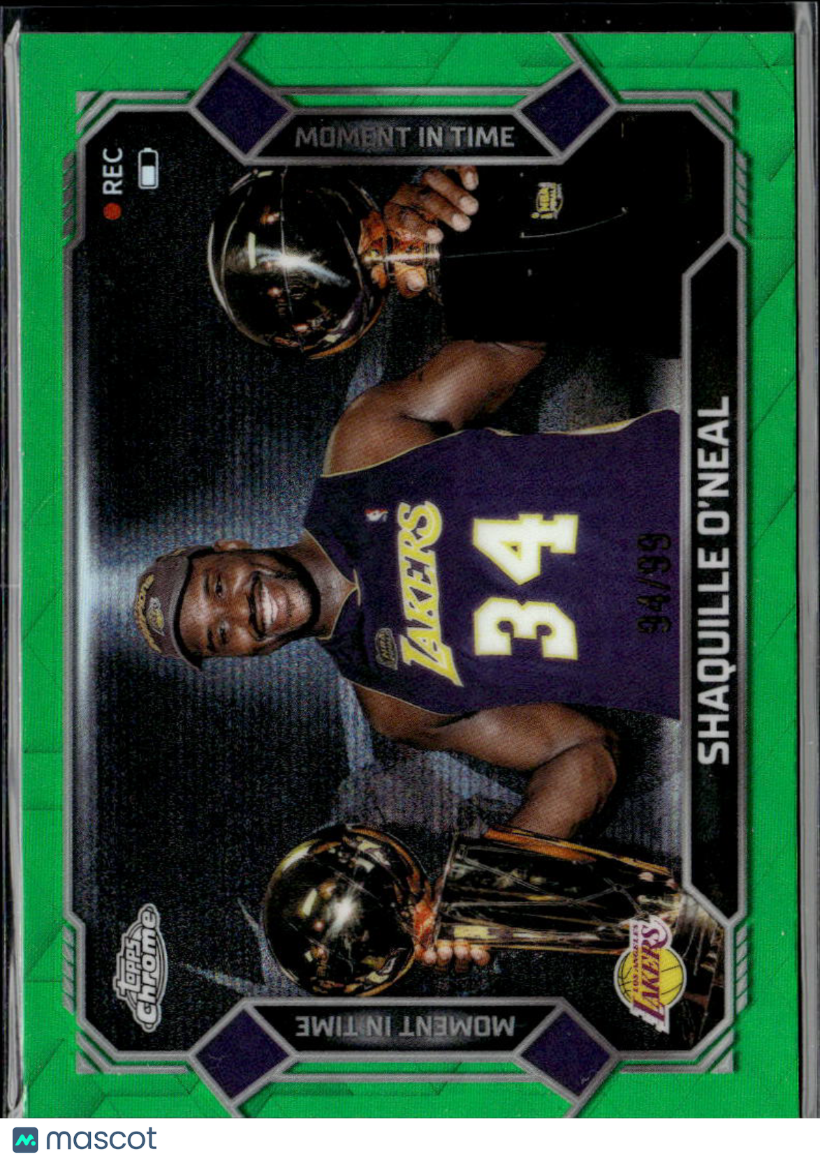 Shaquille O'Neal 2026 Topps Chrome Moment In Time Green 94/99 Los Angeles Lakers