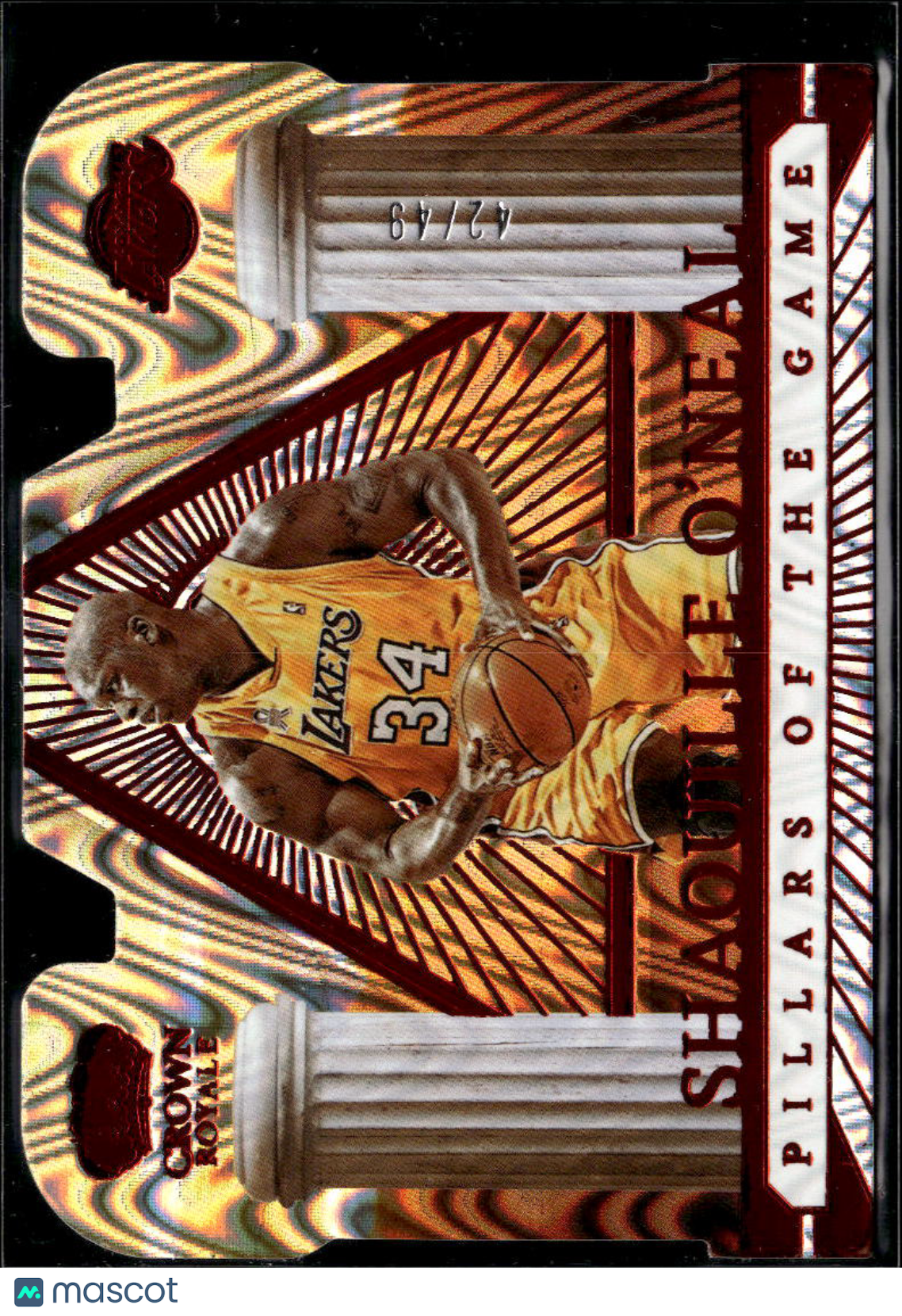 Shaquille O'Neal 2022-23 Crown Royale Pillars of the Game Red 42/49 LA Lakers