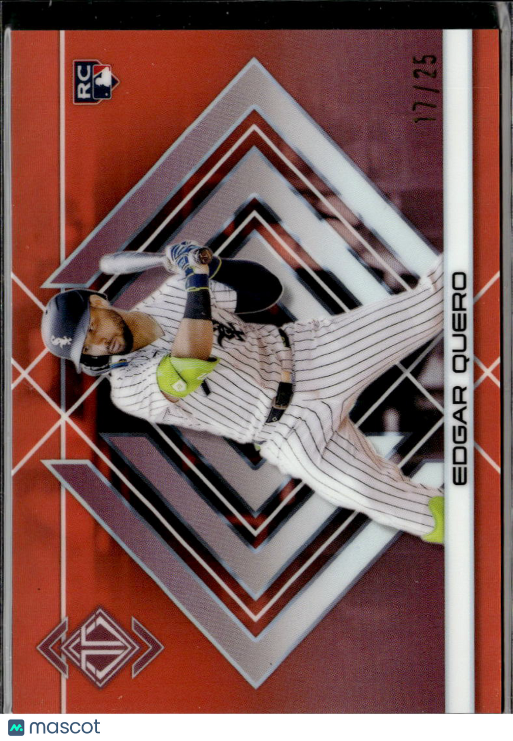 Edgar Quero 2025 Topps Transcendent Orange Rookie RC /25 Chicago White Sox