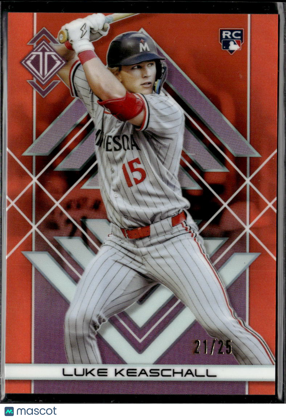 Luke Keaschall 2025 Topps Transcendent Orange Rookie RC 21/25 Minnesota Twins