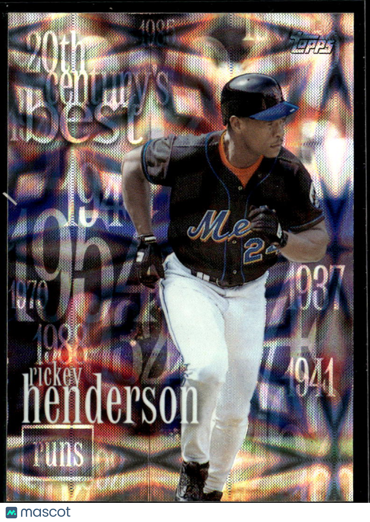 Rickey Henderson 1999 Topps 20th Century's Best 1678/2103 New York Mets