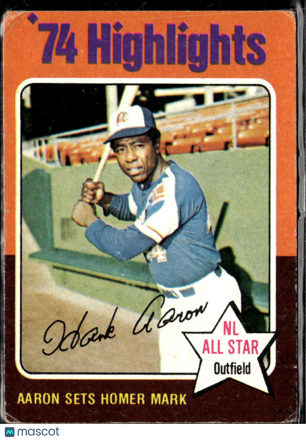 Hank Aaron 1975 Topps #1 Milwaukee Brewers Atlanta Braves