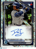 David Guzman 2024 Bowman Chrome 1st Auto Autograph /299 Toronto Blue Jays