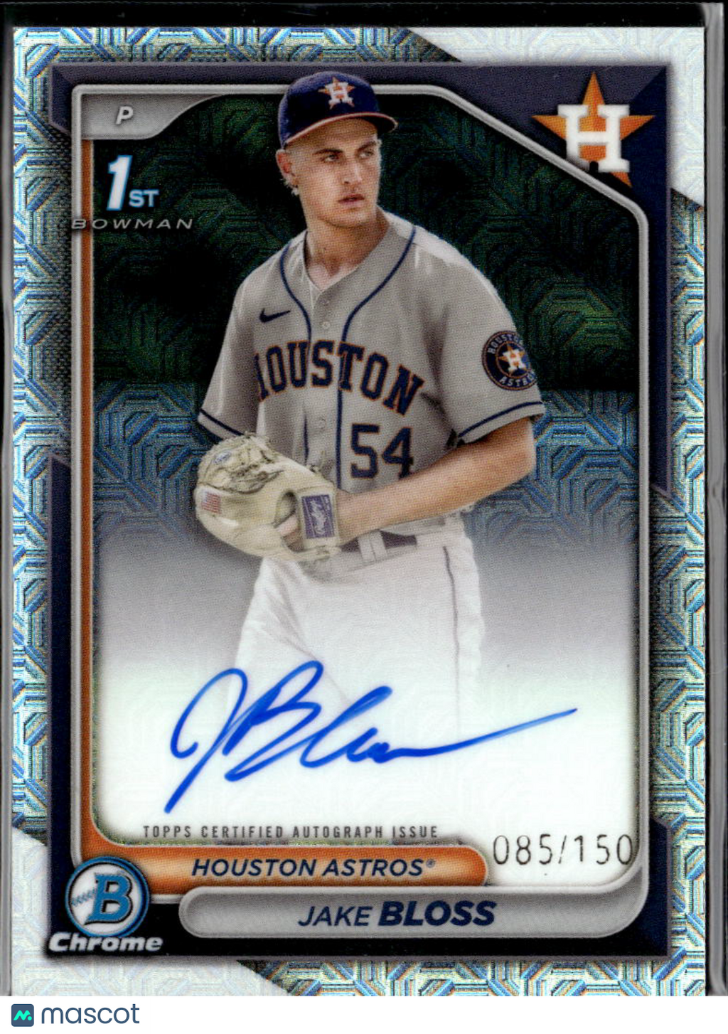 Jake Bloss 2024 Bowman Chrome 1st Auto Autograph /150 Houston Astros