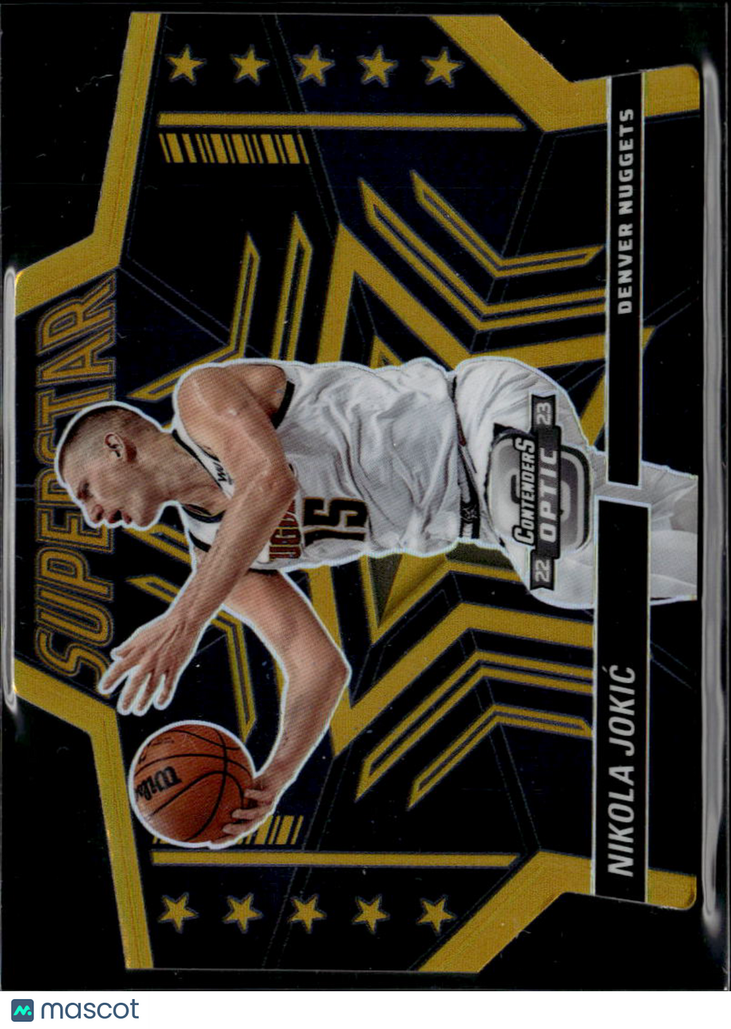 Nikola Jokic 2022-23 Contenders Optic Superstar GOLD Prizm 9/10 Denver Nuggets