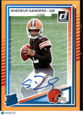 Shedeur Sanders 2025 Donruss Rated Rookie Orange Auto Autograph RC Browns
