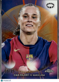 Ewa Pajor 2025 Topps Chrome Orange Refractor 9/25 FC Barcelona