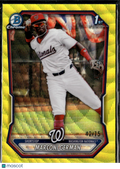 Marconi German 2026 Bowman Chrome 1st Yellow Wave 42/75 Washington Nationals