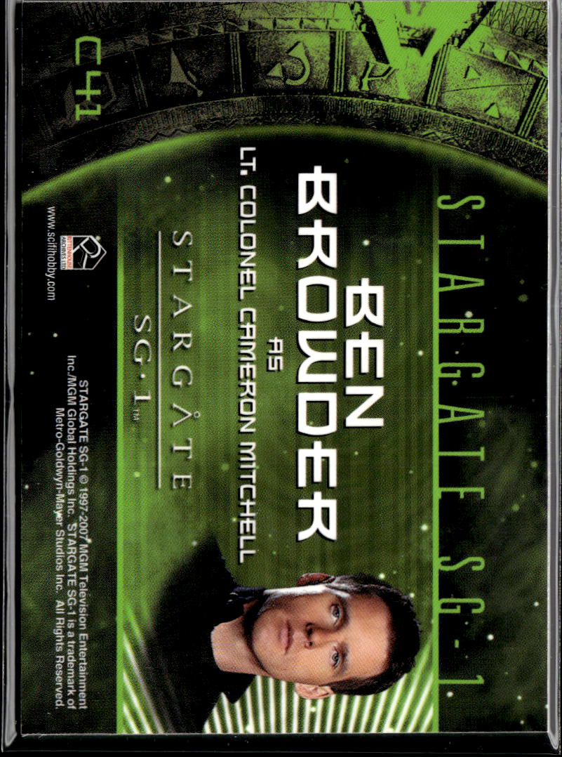 Ben Browder 1997 Rittenhouse Stargate Memorabilia Costume #C41