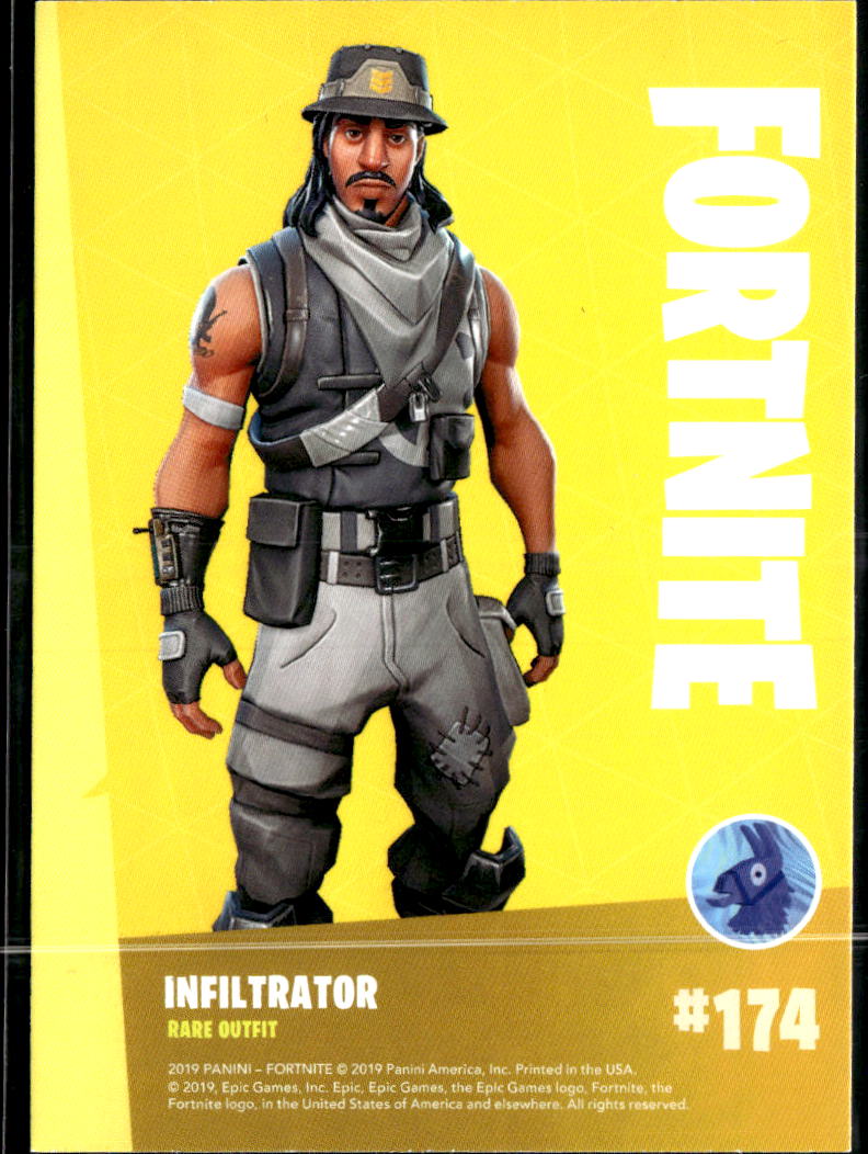 Infiltrator 2019 Panini Fortnite Series 1 Rare Outfit #174