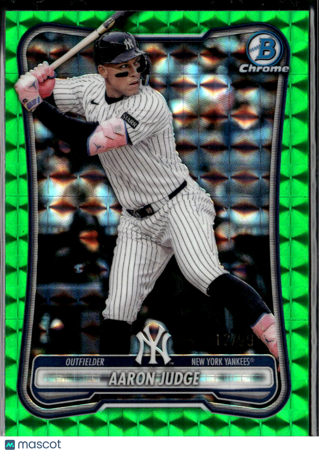 Aaron Judge 2026 Bowman Chrome Green Refractor 12/99 New York Yankees
