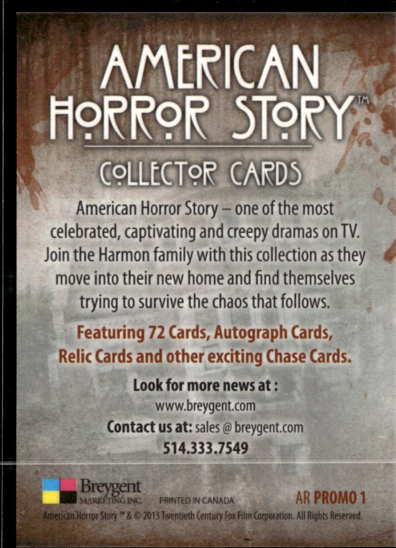 2013 Breygent American Horror Story Connie Britton Promo #AR PROMO 1