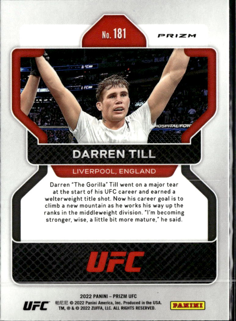 Darren Till 2022 Prizm UFC Pink Ice Prizm SSP #181