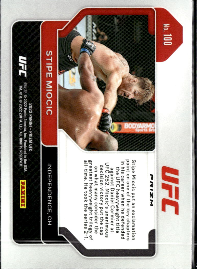 Stipe Miocic 2022 Prizm UFC Pink Ice Prizm SSP #100