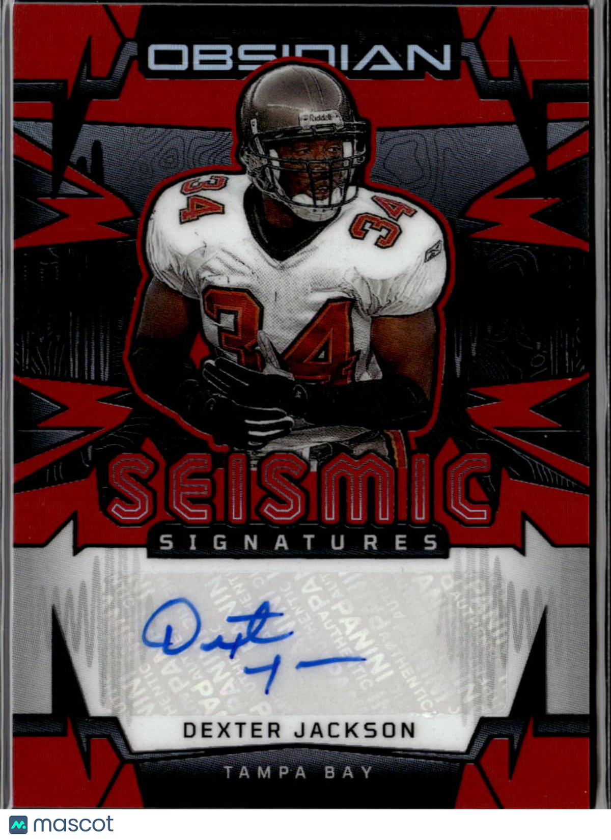 Dexter Jackson 2026 Obsidian Auto Autograph Red 85/99 Tampa Bay Buccaneers