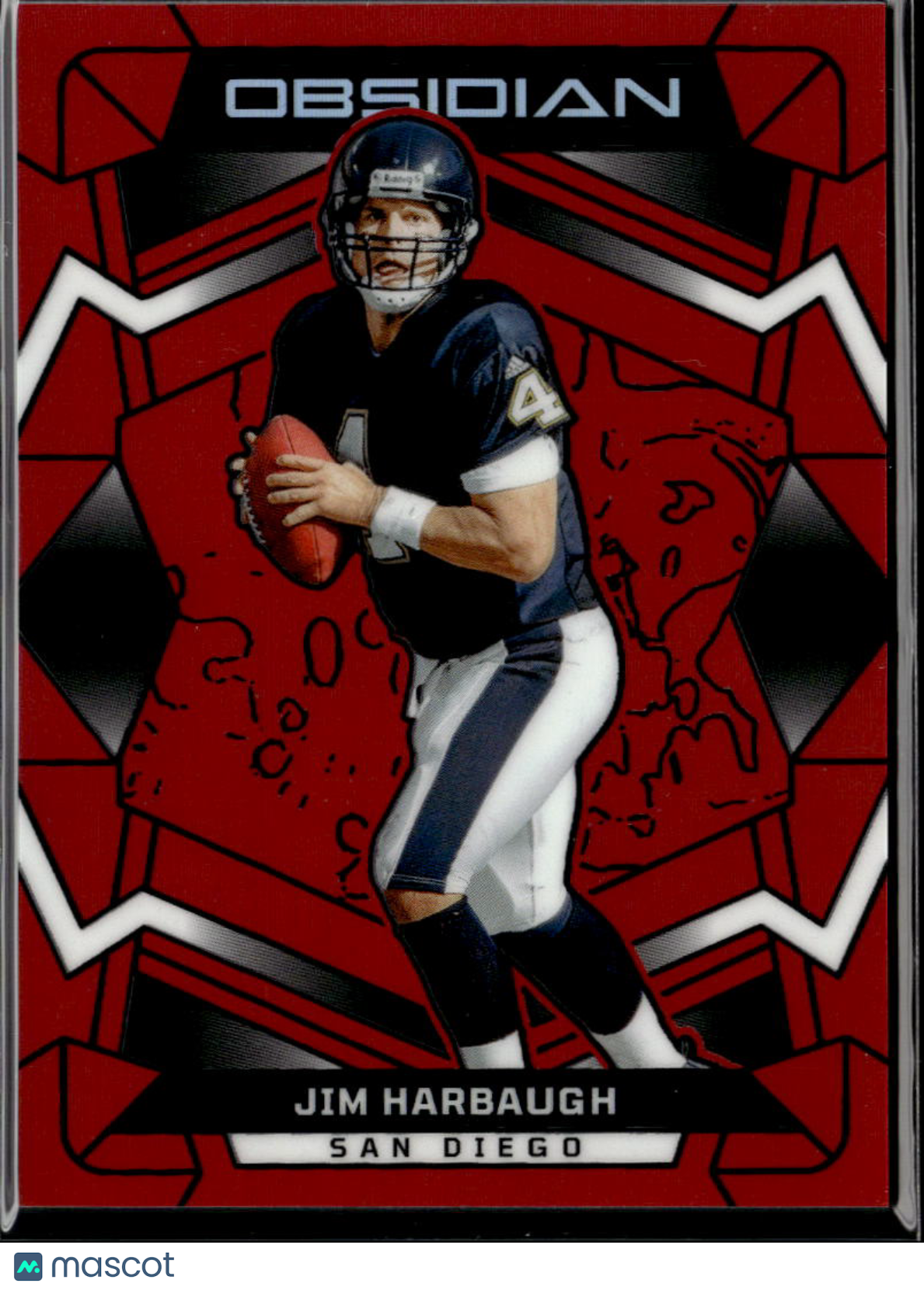 Jim Harbaugh 2026 Obsidian Red Contra 77/149 San Diego Chargers