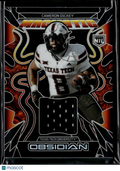 Cameron Dickey 2026 Obsidian Jersey Patch RC Texas Tech Red Raiders