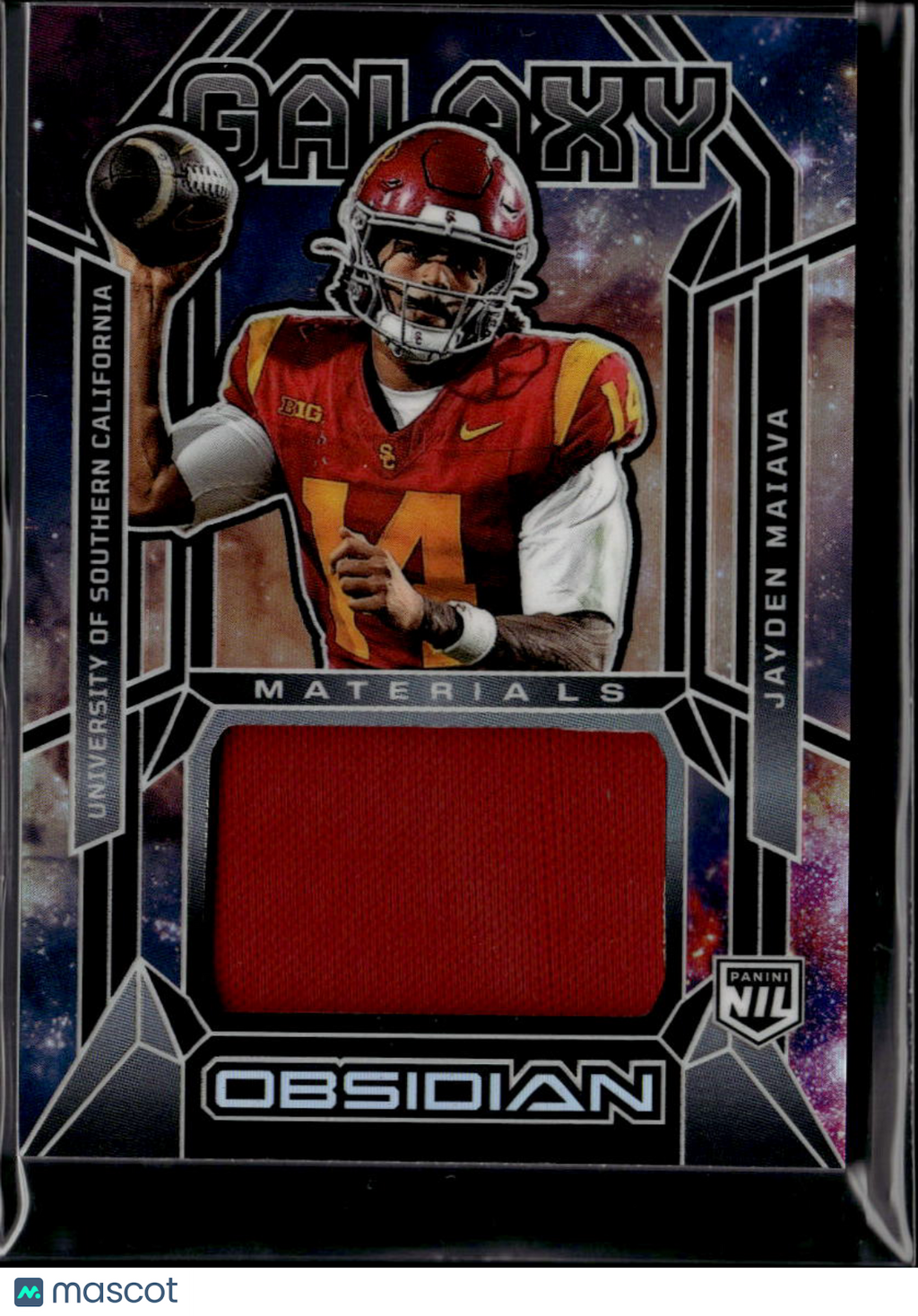 Jayden Maiava 2026 Obsidian Jersey Patch Rookie RC USC Trojans