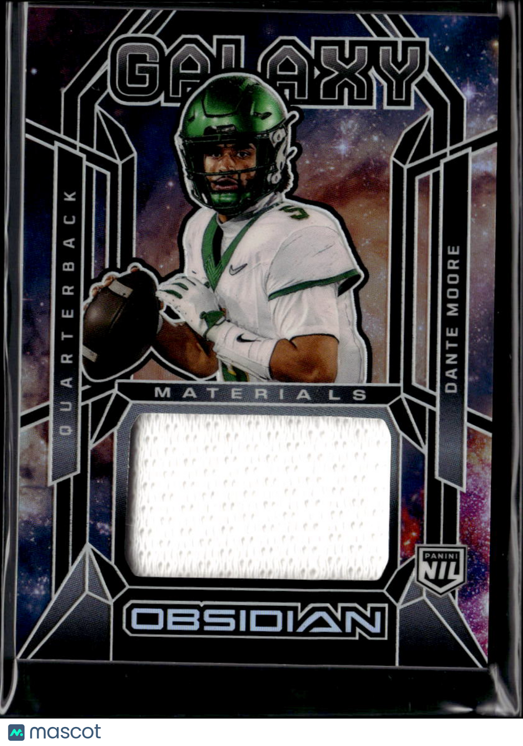 Dante Moore 2026 Obsidian Jersey Patch Rookie RC Oregon Ducks