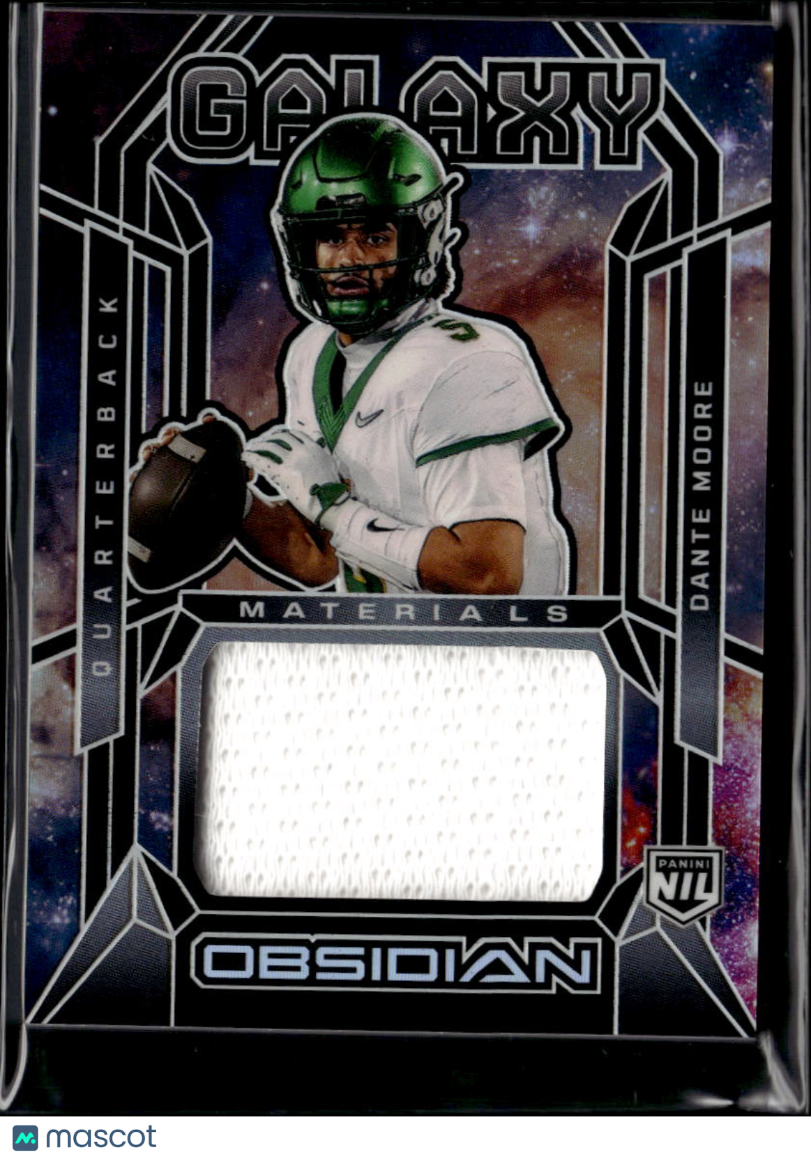 Dante Moore 2026 Obsidian Jersey Patch Rookie RC Oregon Ducks