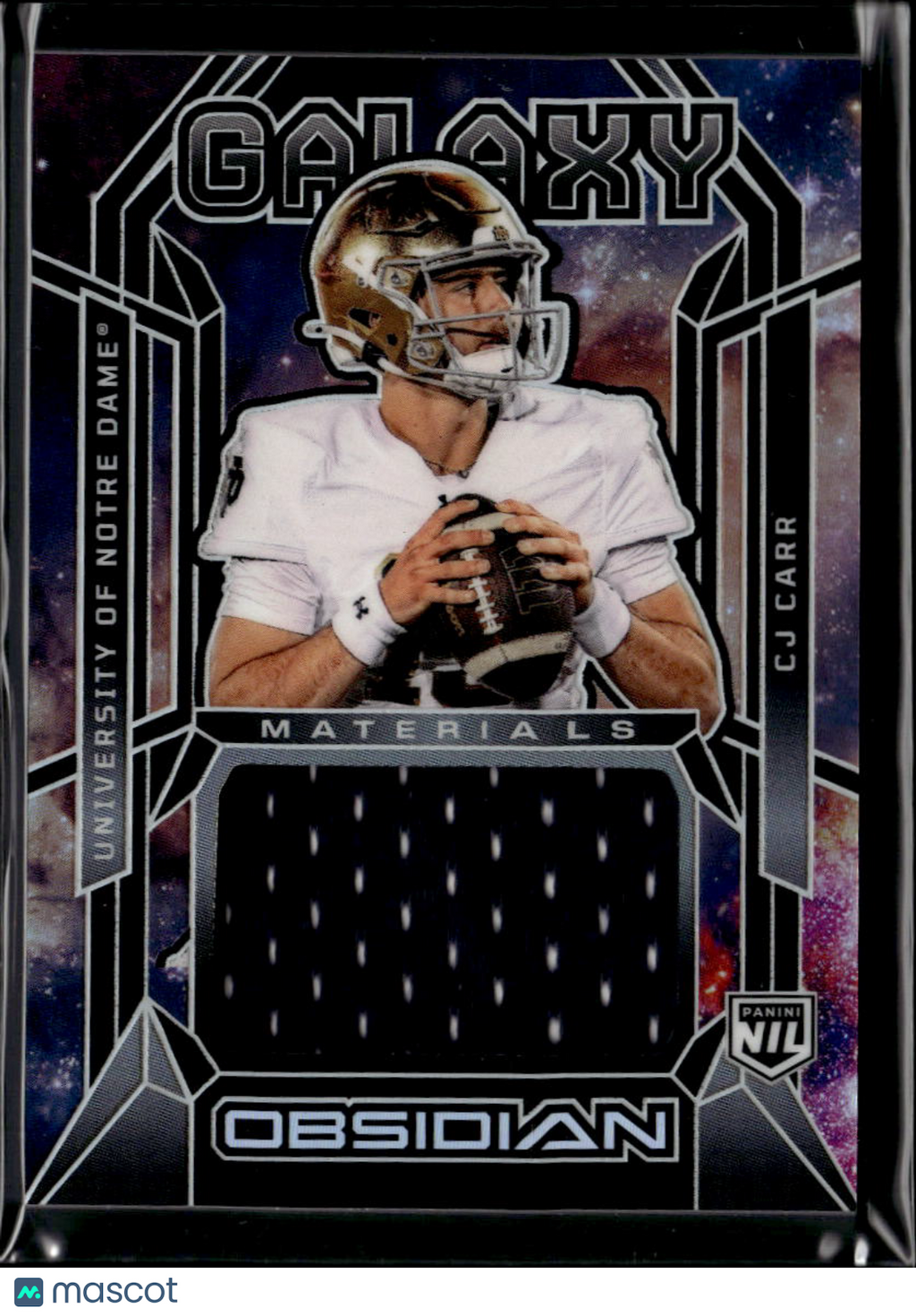 CJ Carr 2026 Obsidian Jersey Patch RC Notre Dame Fighting Irish