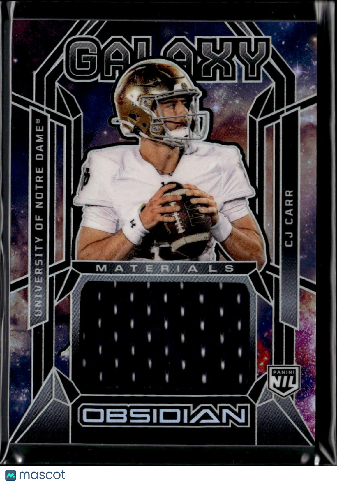 CJ Carr 2026 Obsidian Jersey Patch RC Notre Dame Fighting Irish