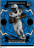 Raycine Guillory Jr. 2026 Obsidian Electric Etch Blue RC 31/75 LSU Tigers