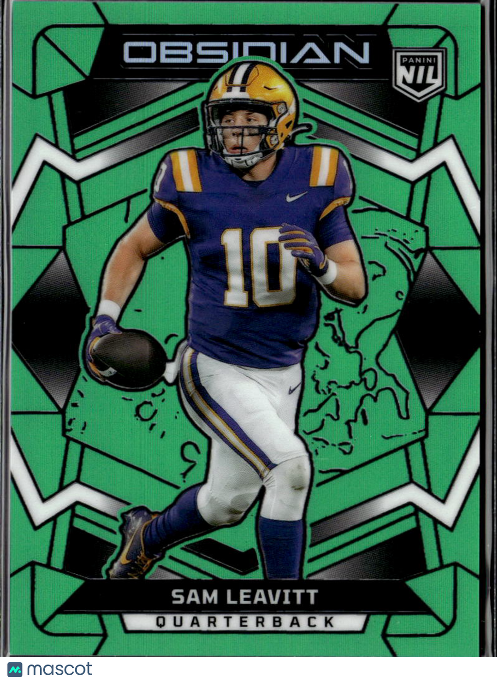 Sam Leavitt 2026 Obsidian Rookie RC Green 22/49 LSU Tigers