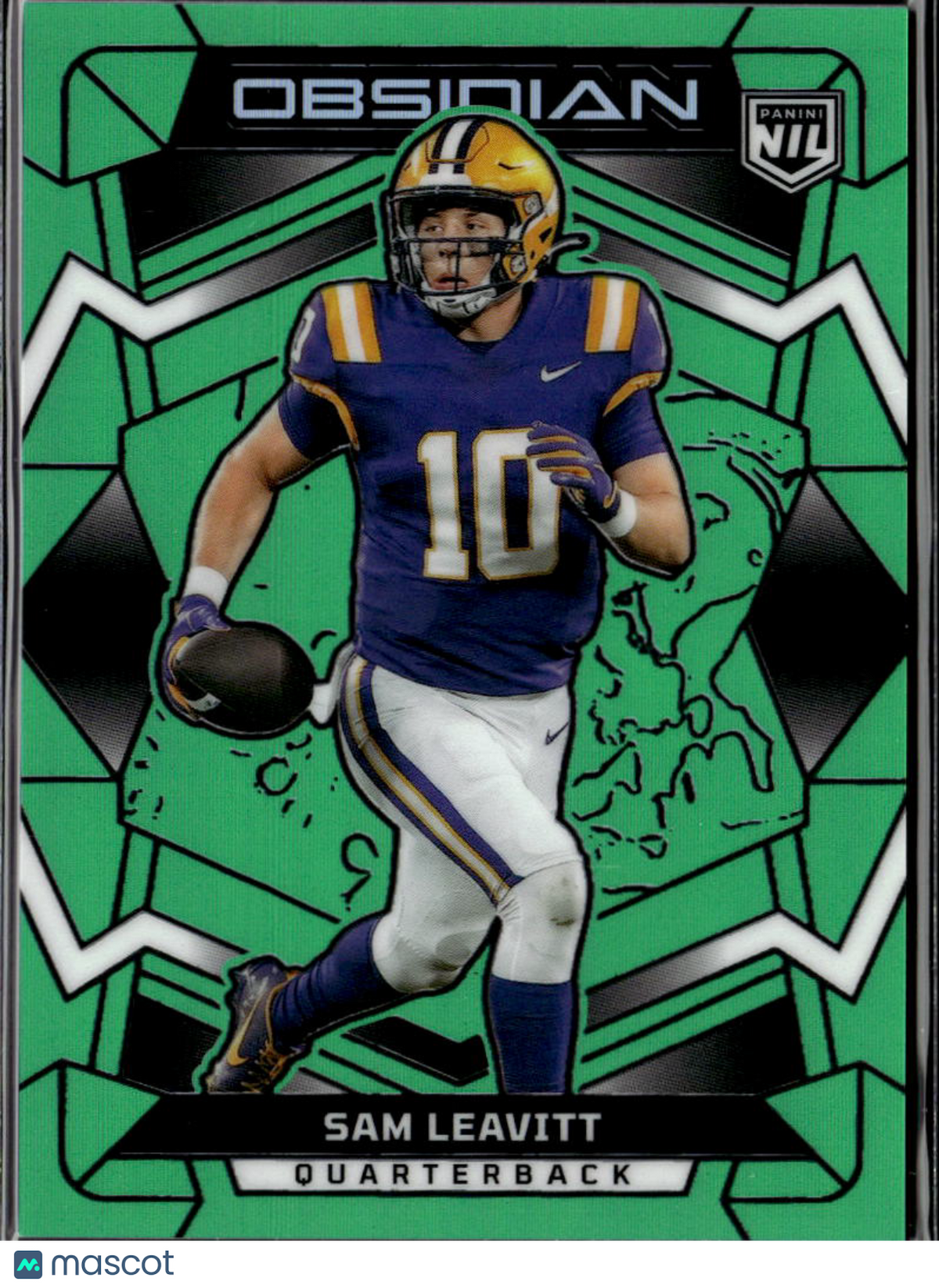 Sam Leavitt 2026 Obsidian Rookie RC Green 22/49 LSU Tigers