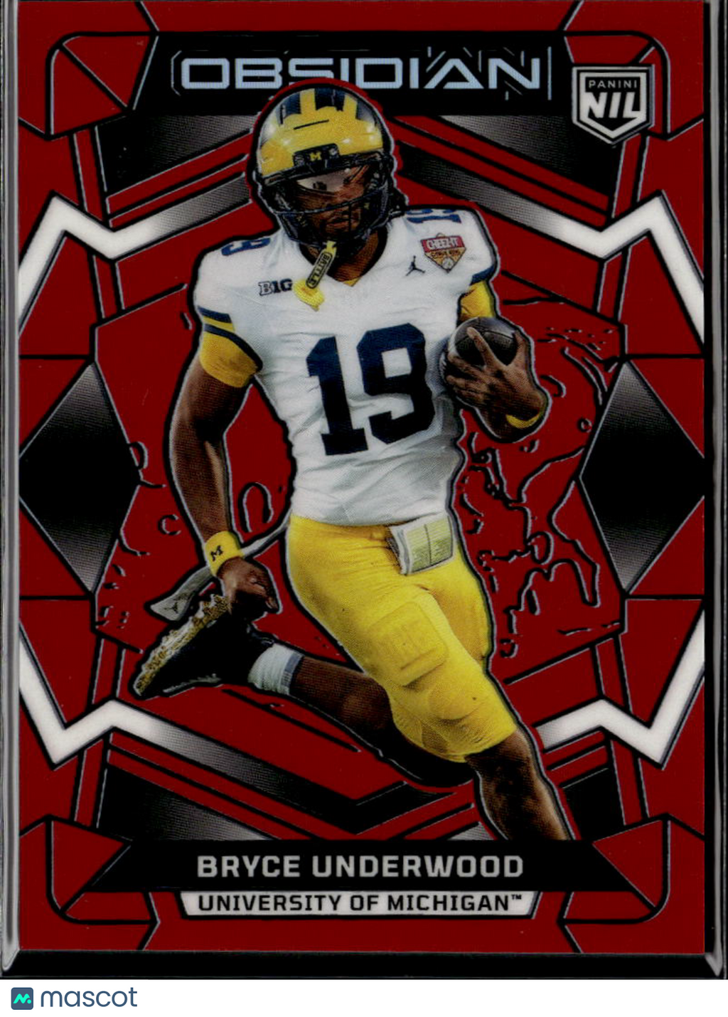 Bryce Underwood 2026 Obsidian Red Rookie RC 39/49 Michigan Wolverines