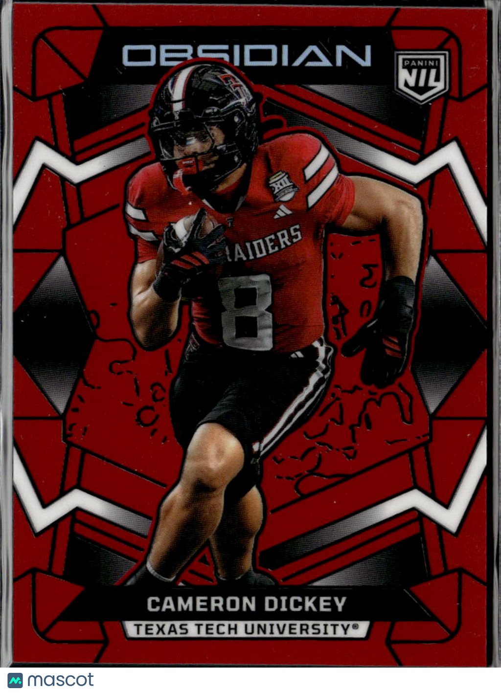 Cameron Dickey 2026 Obsidian Red Flood 82/149 Texas Tech Red Raiders