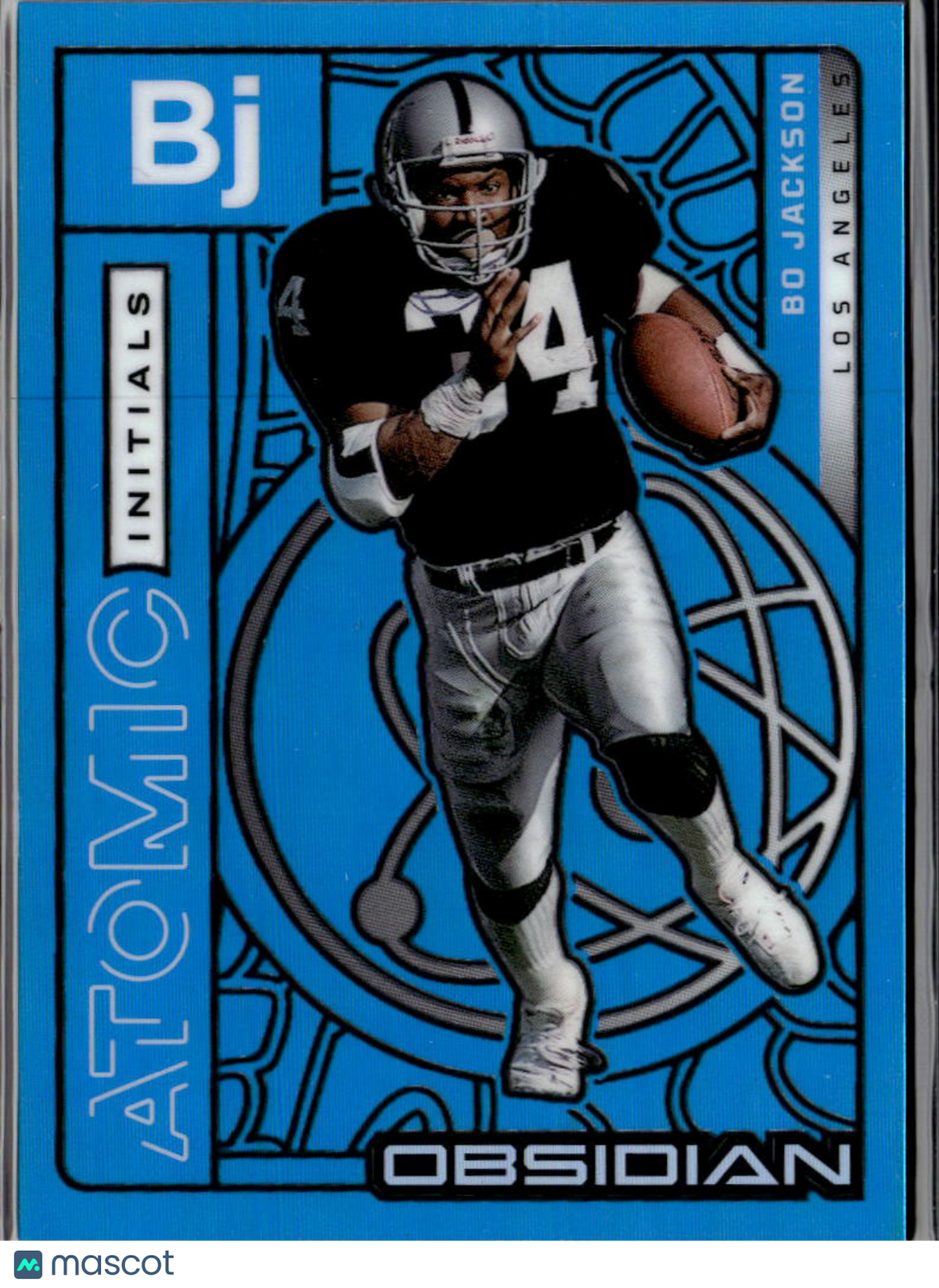 Bo Jackson 2026 Obsidian Atomic Initials  Etch Blue 23/49 Raiders