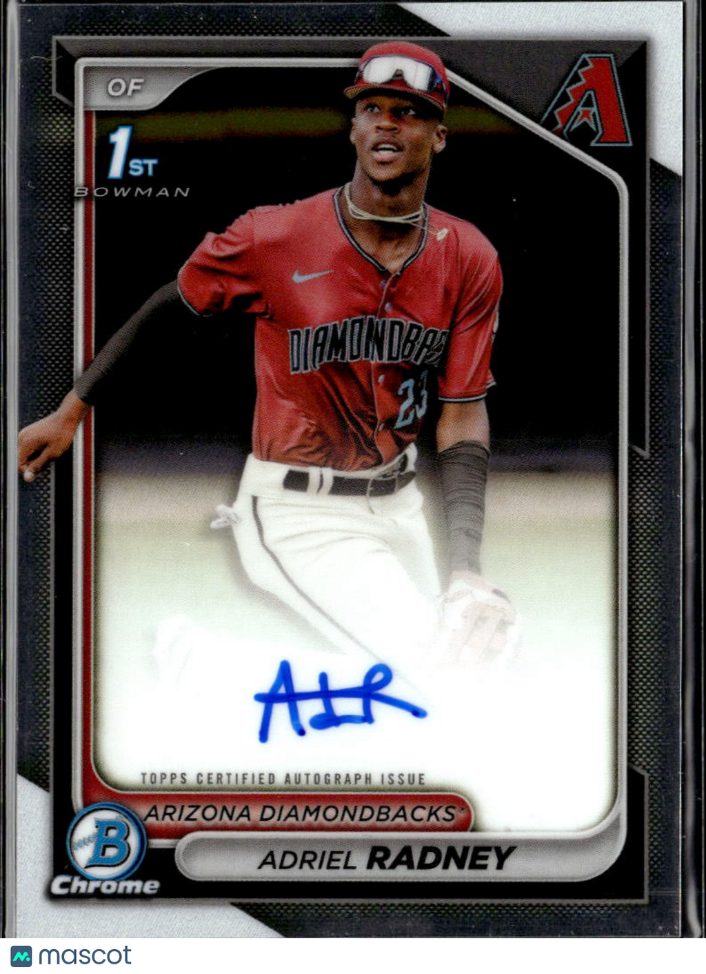 Adriel Radney 2024 Bowman Chrome 1st Auto Autograph Arizona Diamondbacks