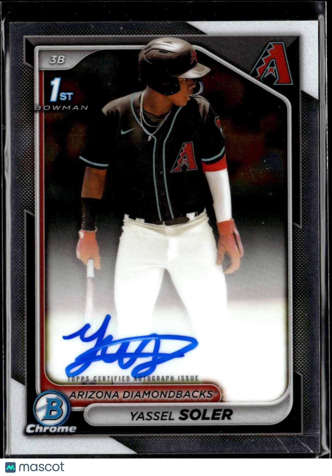 Yassel Soler 2024 Bowman Chrome 1st Auto Autograph Arizona Diamondbacks