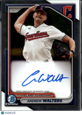 Andrew Walters 2024 Bowman Chrome 1st Auto Autograph Cleveland Guardians