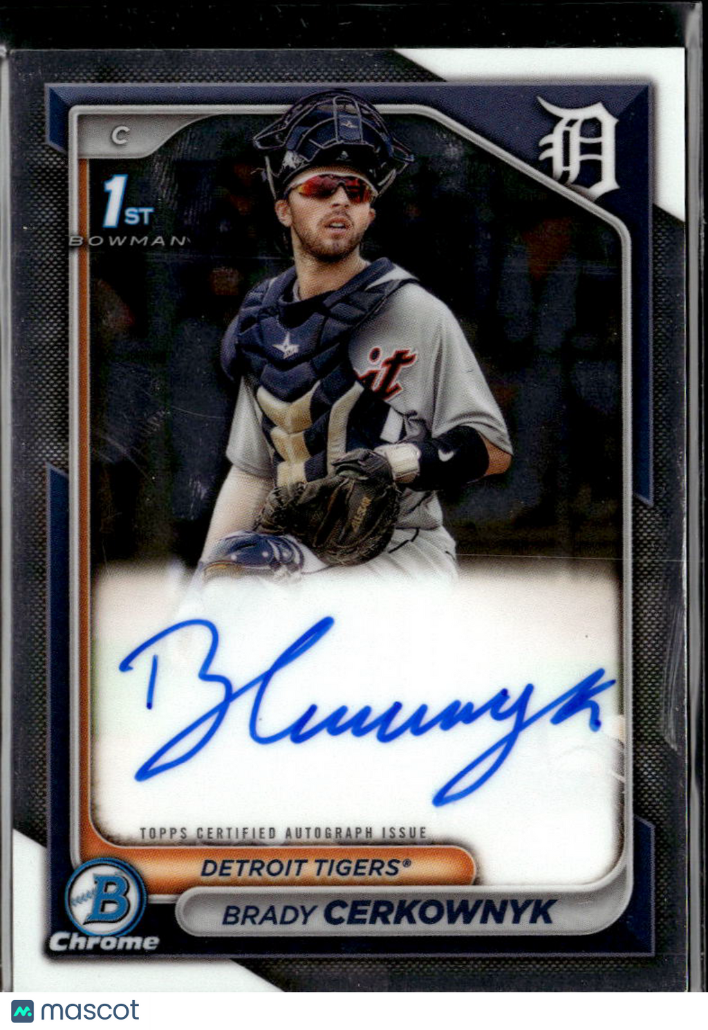 Brady Cerkownyk 2024 Bowman Chrome 1st Auto Autograph Detroit Tigers