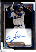 Wilfredo Lara 2024 Bowman Chrome 1st Auto Autograph New York Mets