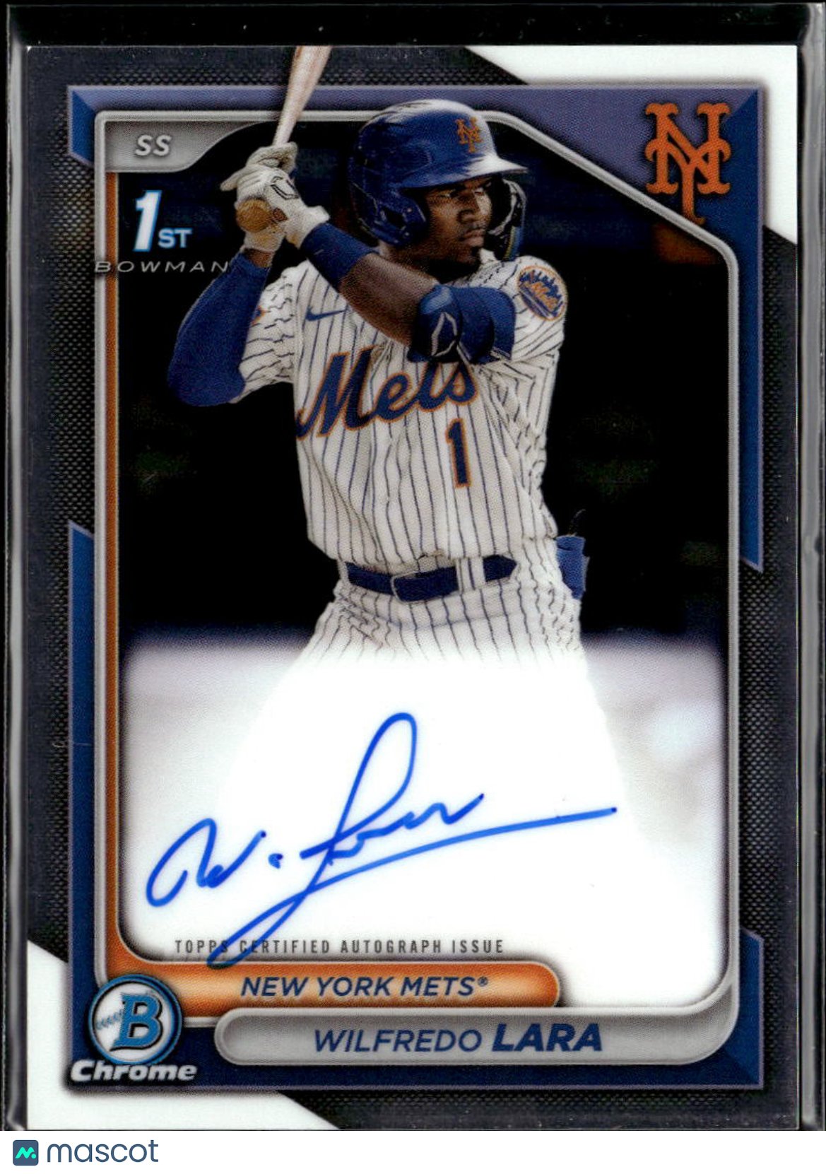 Wilfredo Lara 2024 Bowman Chrome 1st Auto Autograph New York Mets