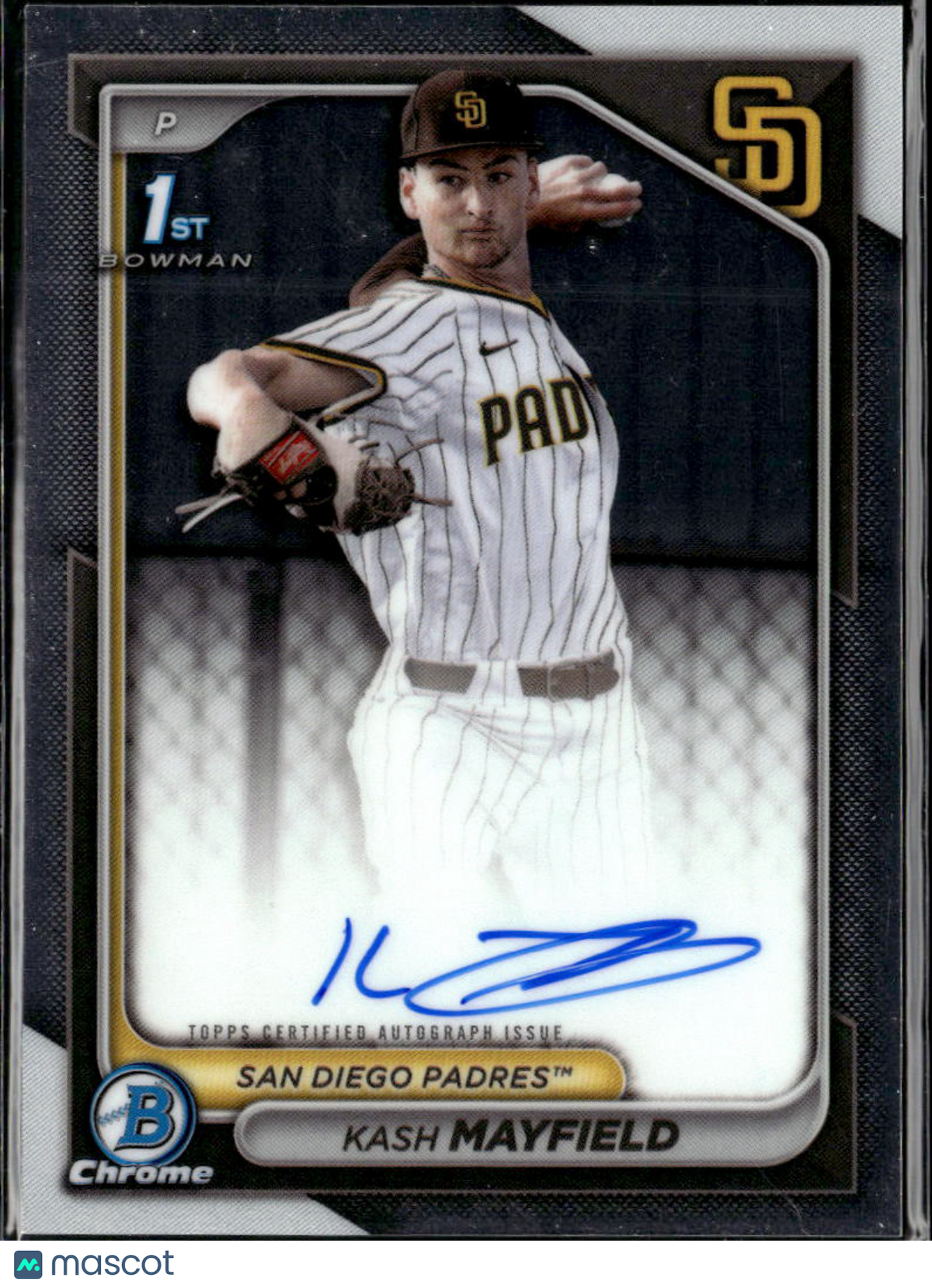 Kash Mayfield 2024 Bowman Chrome 1st Auto Autograph San Diego Padres