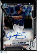 Cooper Kinney 2021 Bowman Chrome 1st Auto Autograph Black Raywave SSP Rays