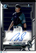 Matt Scheffler 2021 Bowman Chrome 1st Auto Autograph Seattle Mariners